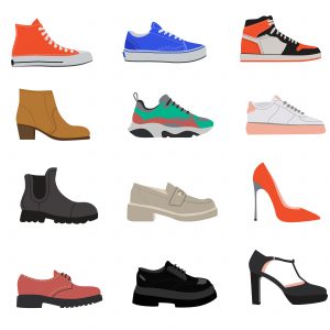 Women’s Shoes Flat Illustration Collection – Seasonal Footwear Vector Set